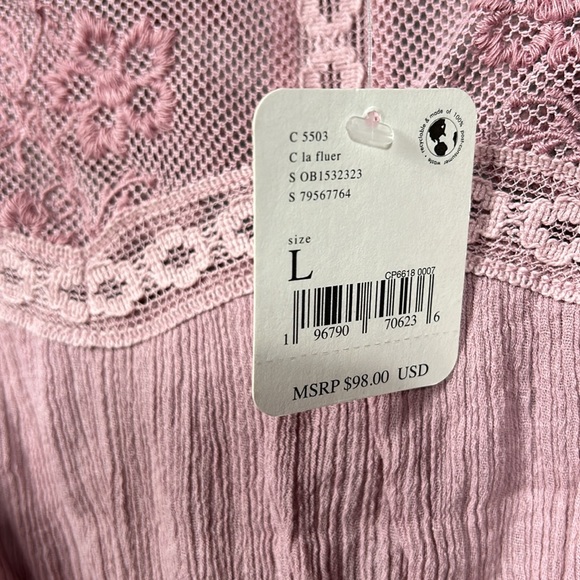 Free People Tops Nwt Free People Still The One Lace Trim Bodysuit size Large - Picture 12 of 16